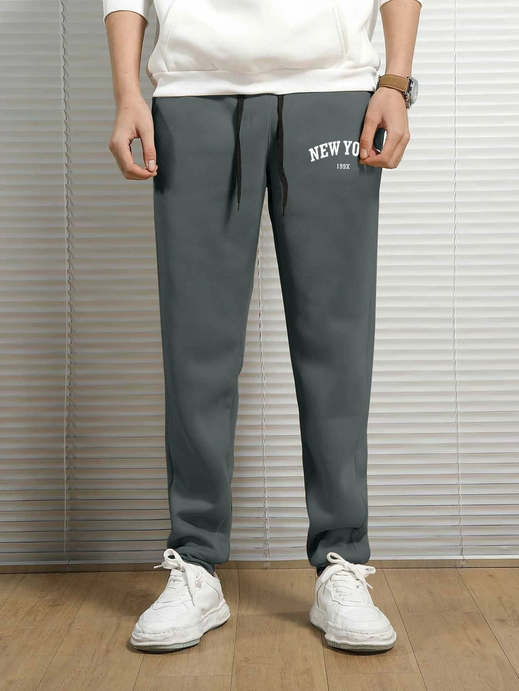 Claim Dot Men Letter Graphic Drawstring Waist Sweatpants Sweat Pant Going Out Casual Dad and Me