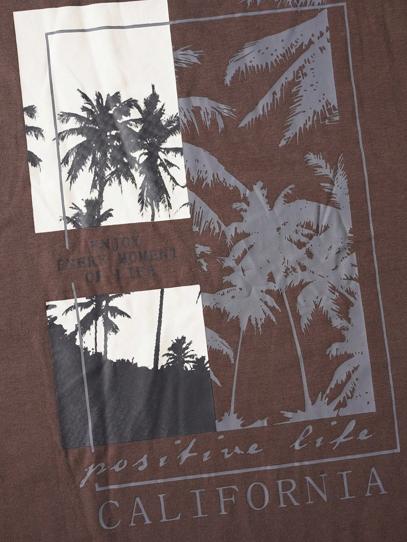 Manfinity Nxtstreet Men T-Shirts Fit Crew Neck Short Sleeve Graphic Tee Palm Tree Casual Fashion Men Clothes Summer