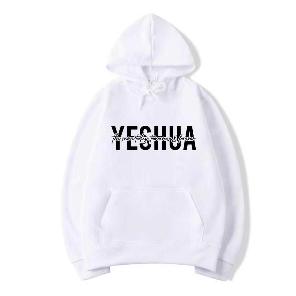 Yeshua Hoodie Christian Hooded Sweatshirt Religious Hoodies Bible Verse Pullover Women Faith Tops Christian Gifts Jesus Apparel